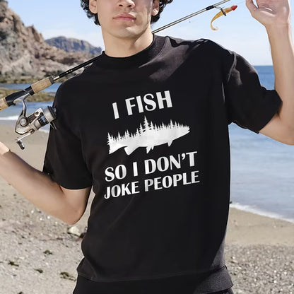 Funny Fishing Tee – I Fish So I Don’t Choke People Shirt – Fisherman Gift Idea – Black – Up To 5XL