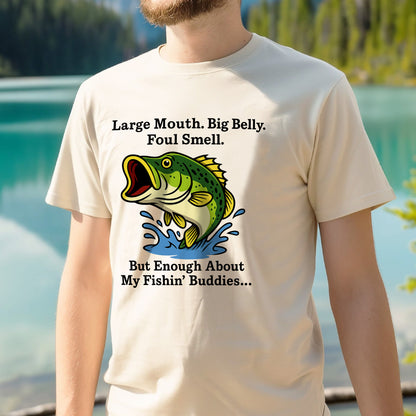 Lager Mouth Big Belly Foul Smell Shirt – Funny Fishing Tee – Fisherman Humor Gift – Natural – Up To 5XL