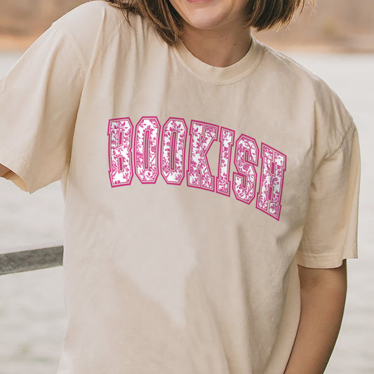 Book Lover Shirt – Vintage Book Toile Floral Bookish Chinoiserie Tee – Natural – Up To 5XL