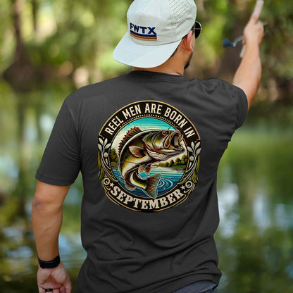 Fishing Birthday Gift Tee for Fisherman - Reel Men Are Born In September Shirt – Up To 5XL