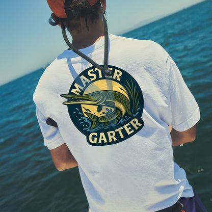 Alligator Gar Fishing Tee - Master Garter Shirt – Fisherman Gift – White – Up To 5XL