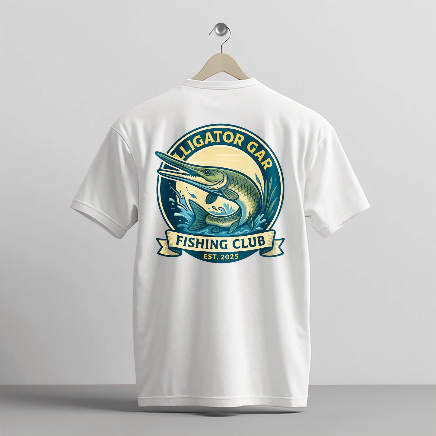 Alligator Gar Fishing Club Est. 2025 Shirt – Gar Fishing Tee – Fisherman Gift Idea – White – Up To 5XL