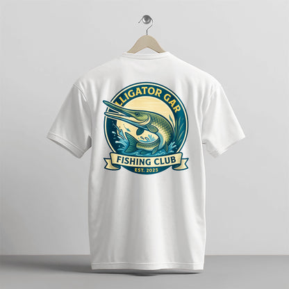 Alligator Gar Fishing Club Est. 2025 Shirt – Gar Fishing Tee – Fisherman Gift Idea – White – Up To 5XL