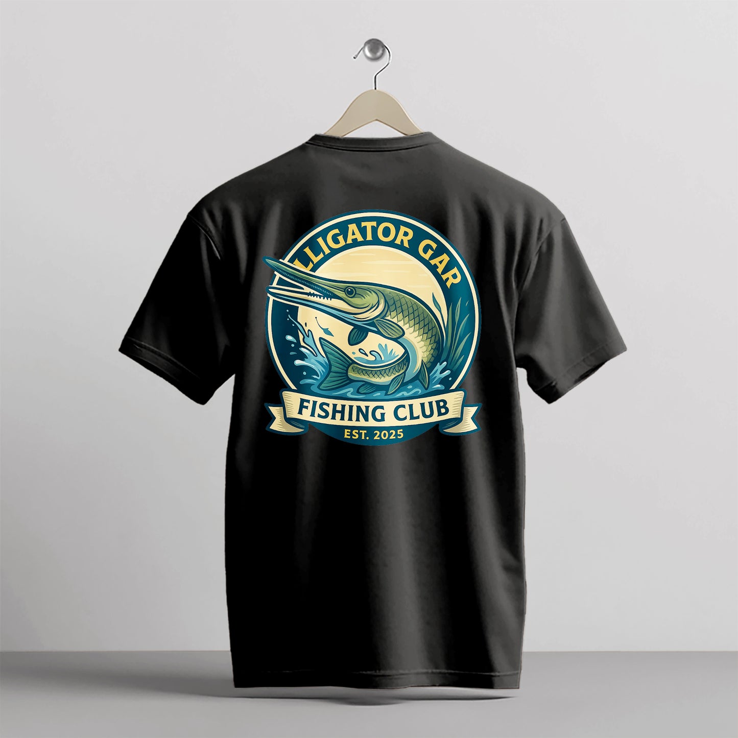 Alligator Gar Fishing Club Est. 2025 Shirt –  Gar Fishing T-Shirt For Fisherman - Black – Up To 5XL