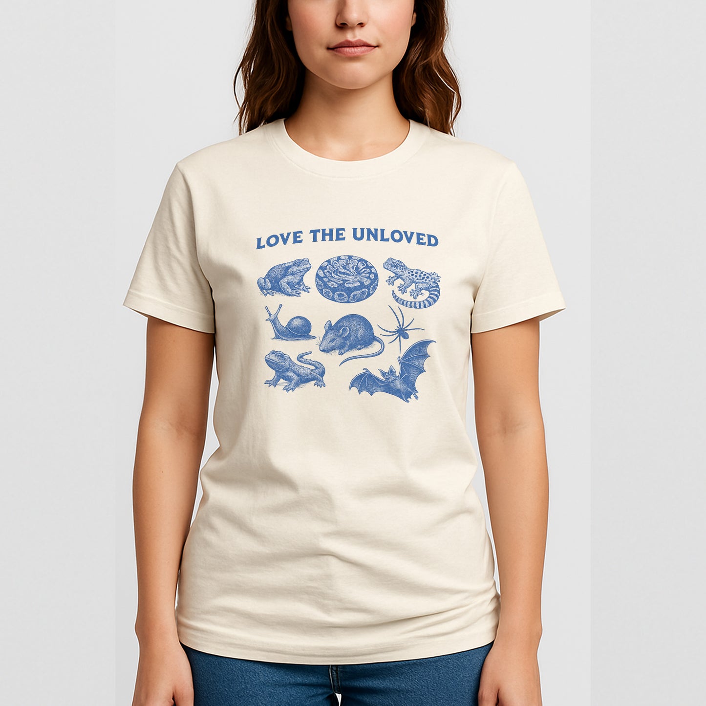 Love The Unloved T-Shirt – Funny Reptile Tee -  Odd Animal Appreciation Shirt - Natural - Up To 5XL