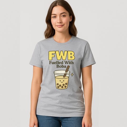 FWB Friends With Burritos T-Shirt – Funny Mexican Food Pun Saying Tee – Sport Grey - Up To 5XL
