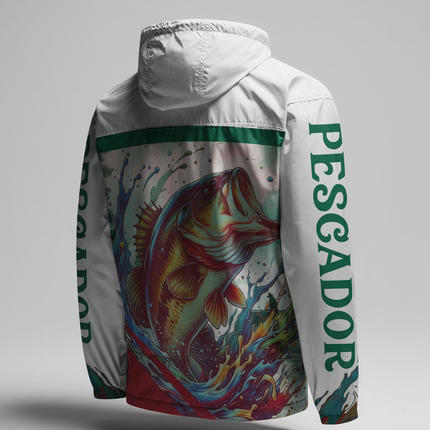 Mexican Pescador Fishing Jacket – Mexico Flag Bass Windbreaker for Proud Fishermen