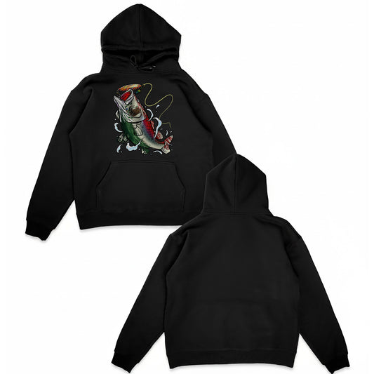 Mexican Fisherman Premium Fleece Hoodie – Mexico Flag Bass Fishing Pullover