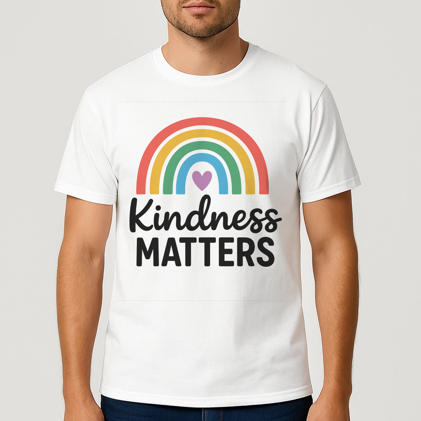 Kindness Matters T-Shirt – Positive Rainbow LGBT Shirt – White - Up To 5XL