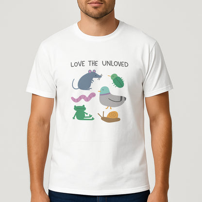 Love The Unloved Cute Animal T-Shirt – Funny Wholesome Creatures Tee- White - Up To 5XL