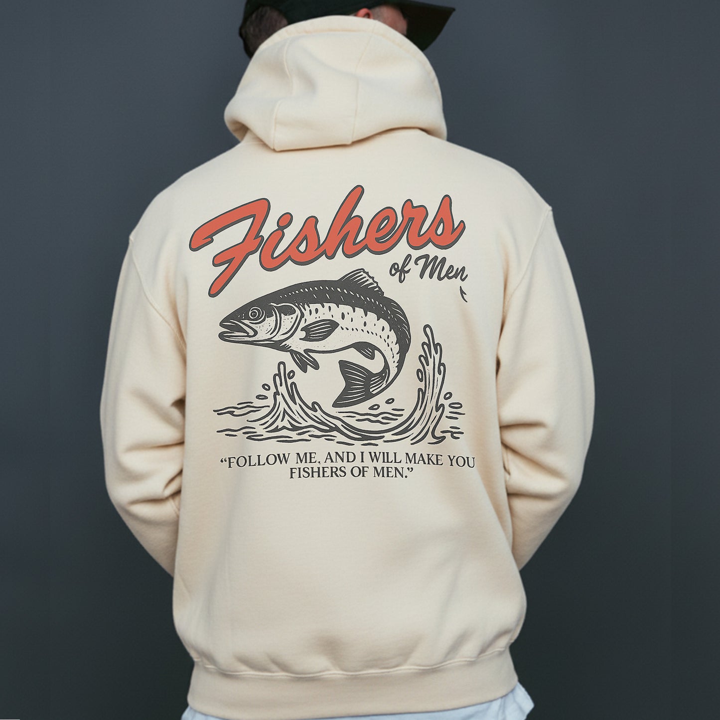 Fishers of Men Hoodie – Christian Fishing Hoodie, Faith-Based Fisherman Gift, Bible Verse Hoodie, Matthew 4:19