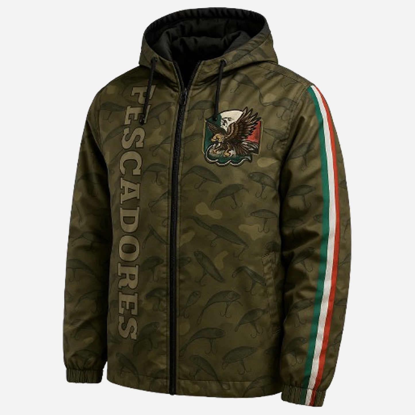 Pescadores Mexican Fisherman Windbreaker Jacket – Camo Fishing Pride