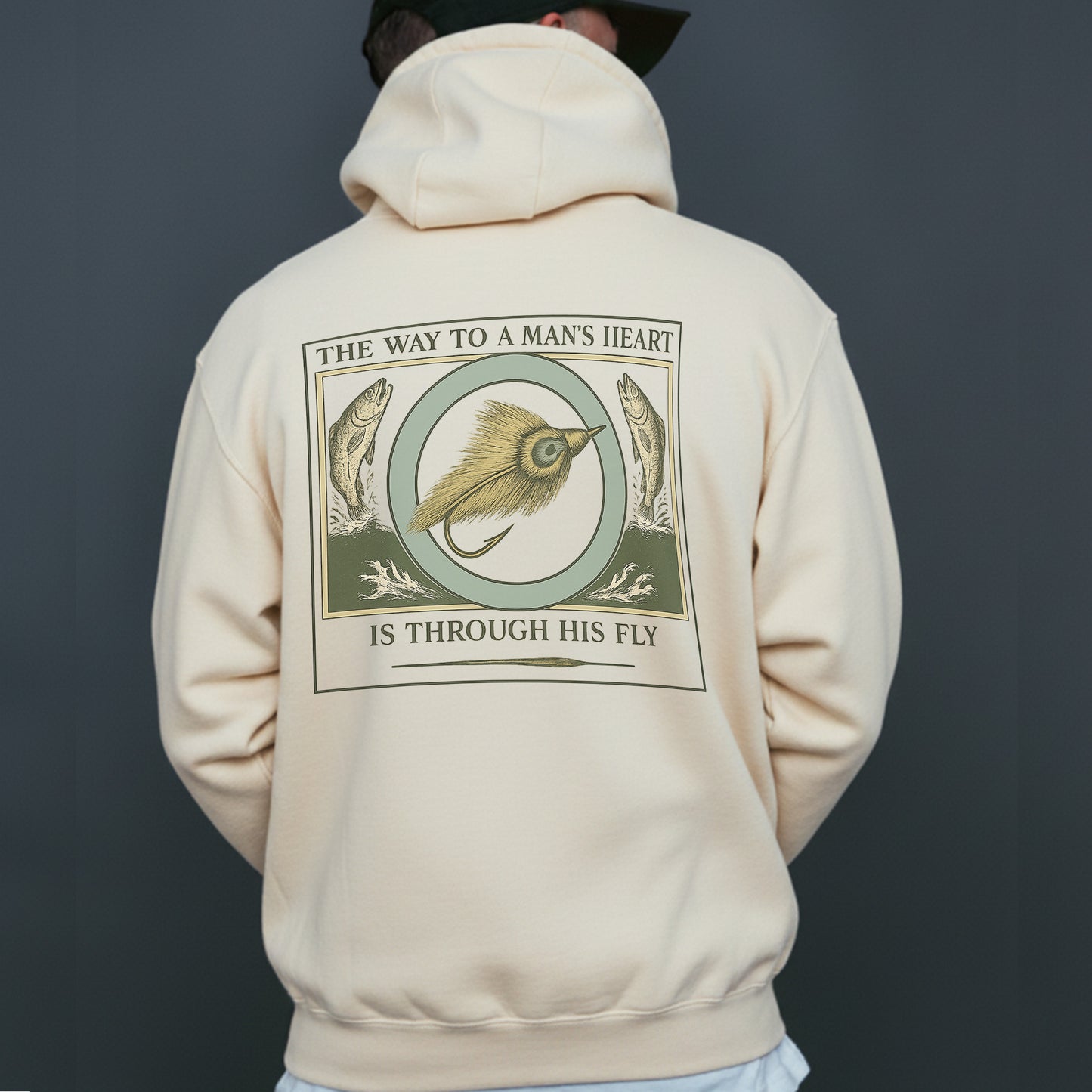 Through His Fly Hoodie – Funny Fly Fishing Hoodie for Anglers, Fly Fisherman Gift, Trout Fishing Apparel