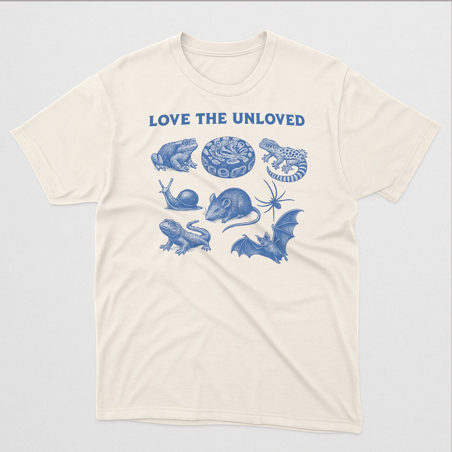 Love The Unloved T-Shirt – Funny Reptile Tee -  Odd Animal Appreciation Shirt - Natural - Up To 5XL