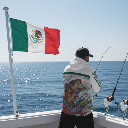 Mexican Pescador Fishing Jacket – Mexico Flag Bass Windbreaker for Proud Fishermen