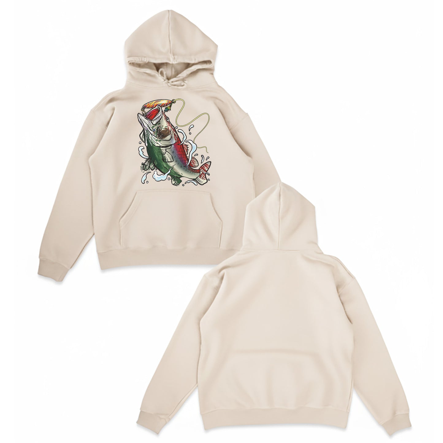 Mexican Fisherman Premium Fleece Hoodie – Mexico Flag Bass Fishing Pullover