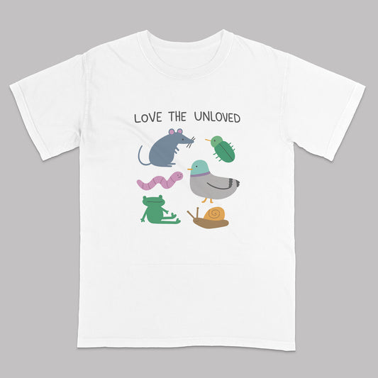 Love The Unloved Cute Animal T-Shirt – Funny Wholesome Creatures Tee- White - Up To 5XL