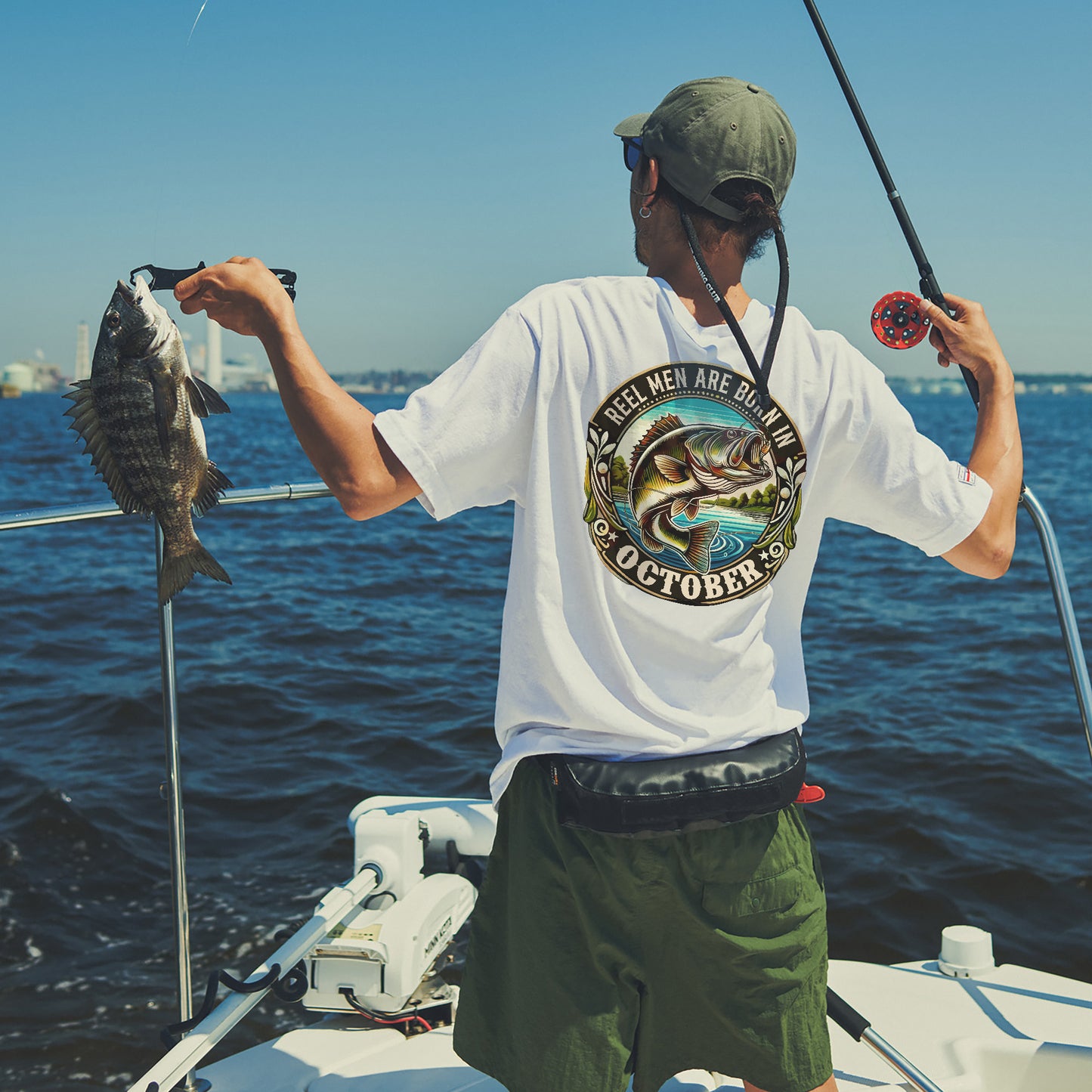 Fishing Birthday Gift Tee for Fisherman - Reel Men Are Born In October Shirt – Up To 5XL