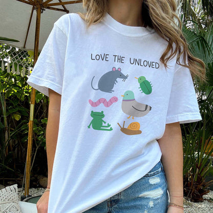 Love The Unloved Cute Animal T-Shirt – Funny Wholesome Creatures Tee- White - Up To 5XL